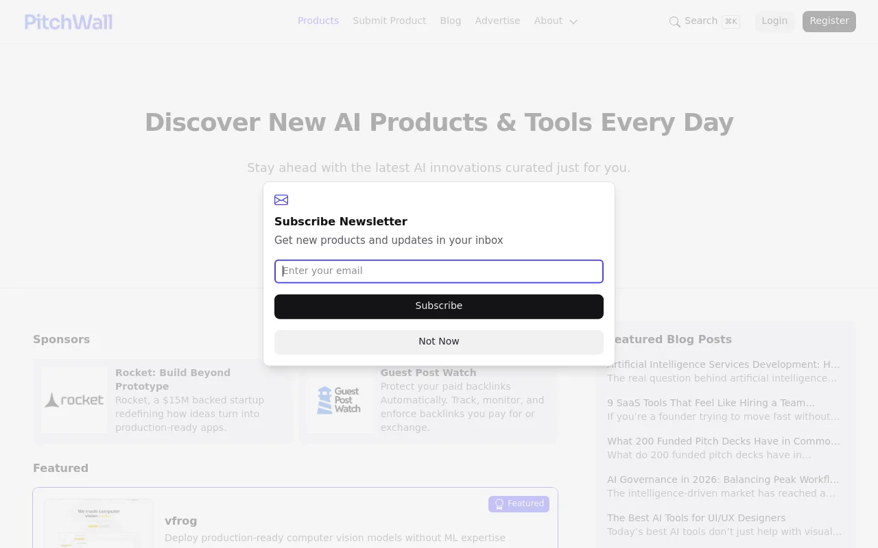 Screenshot of BetaPage homepage