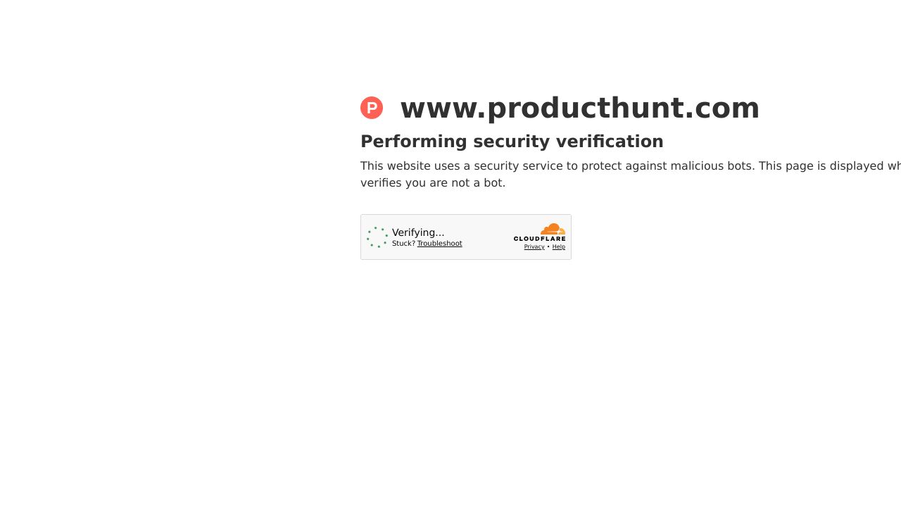 Screenshot of Product Hunt homepage