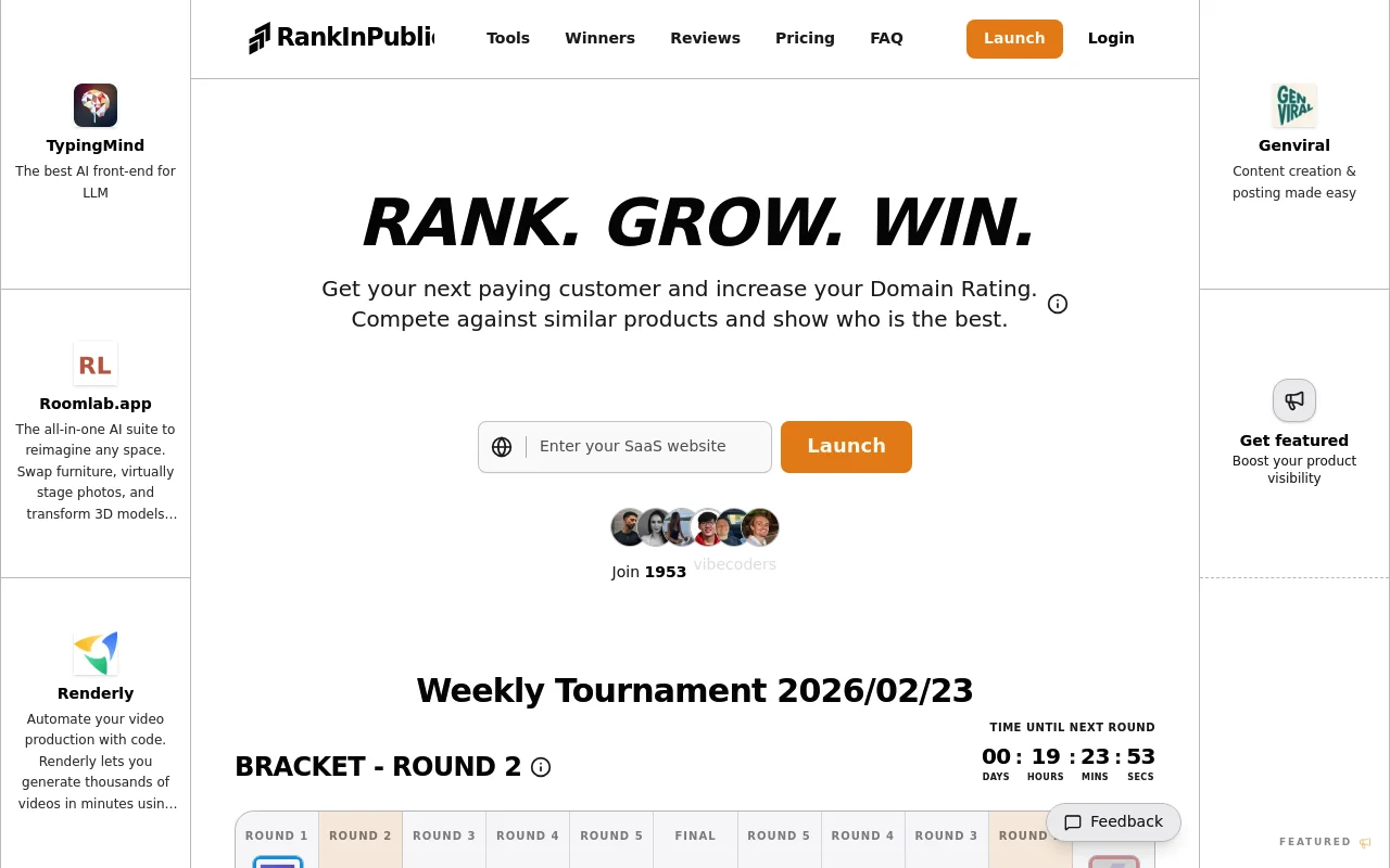 Screenshot of rankinpublic.xyz homepage
