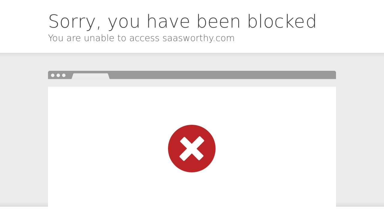 Screenshot of SaaSworthy homepage