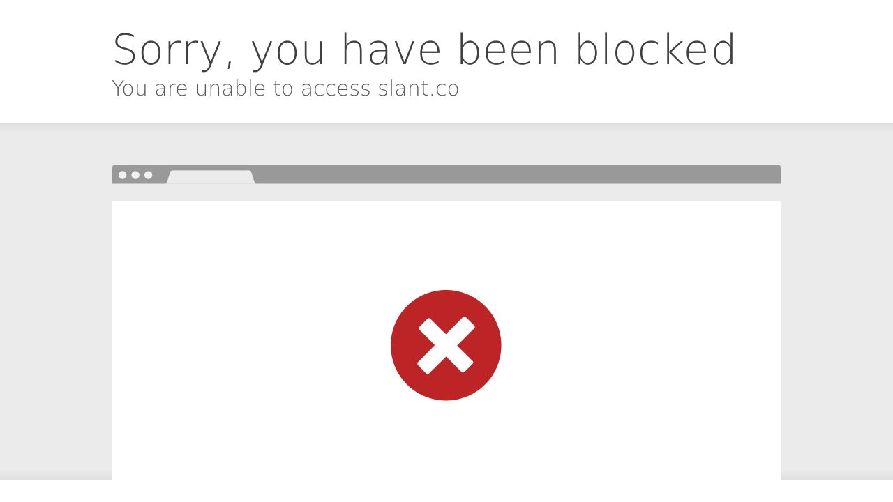 Screenshot of Slant homepage