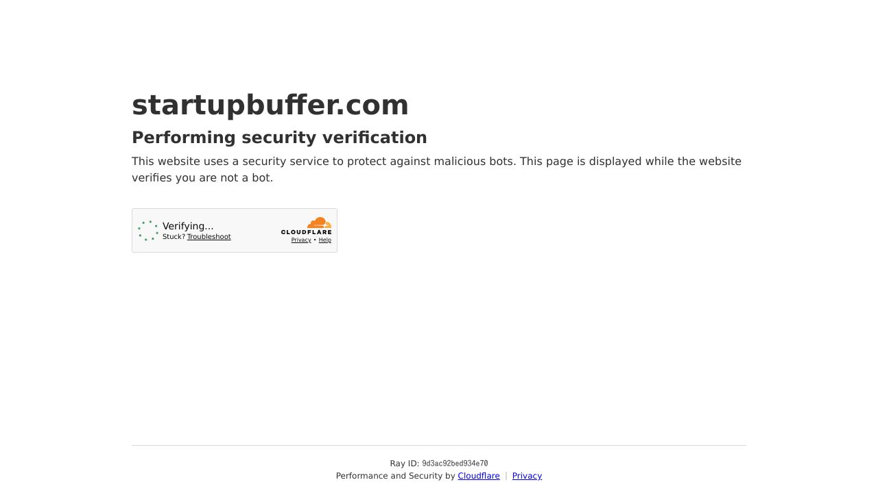 Screenshot of Startup Buffer homepage